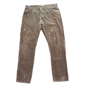 VTG Ralph Lauren Rugby Corduroy Pants Brown Straight Leg Mens Size Fit 34x30
